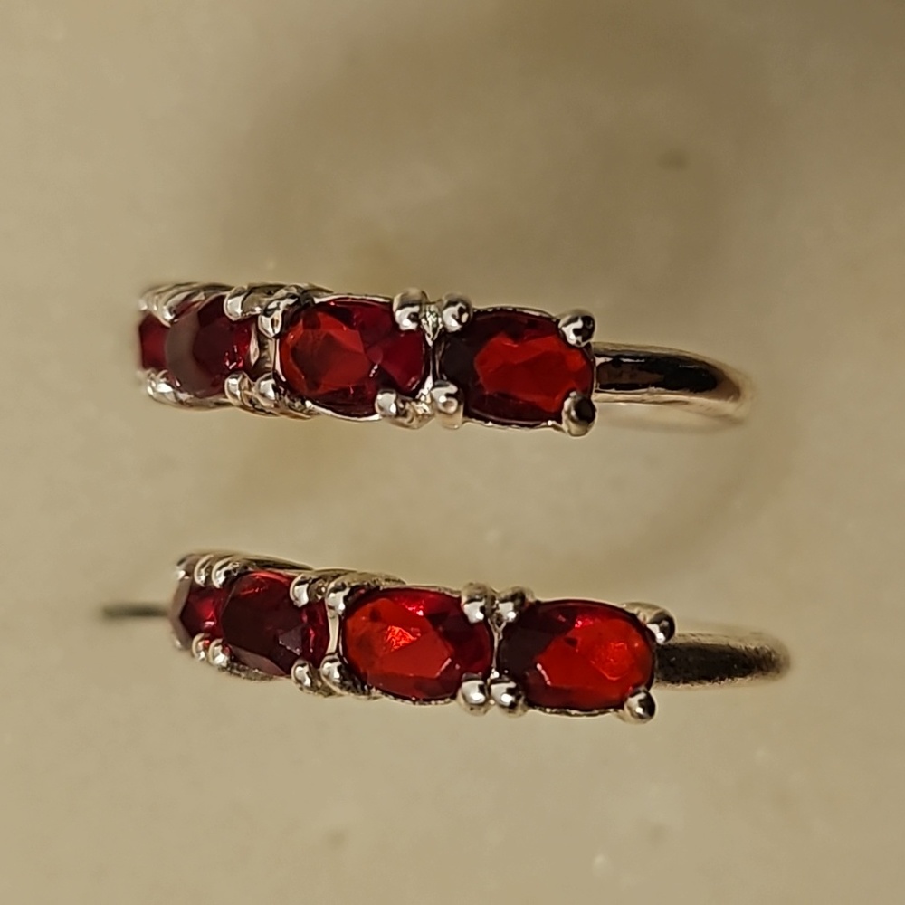 Silver and red